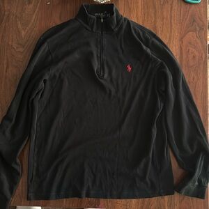 New- Polo Ralph Lauren Black Quarter Zip (M)